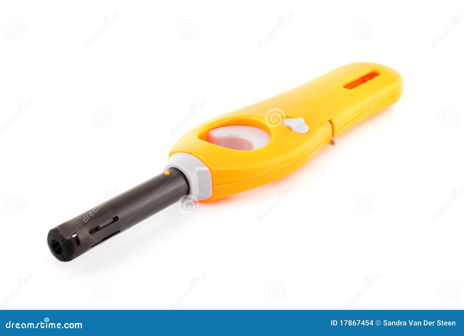 Orange gas lighter stock photo. Image of tool, fuel, orange 17867454