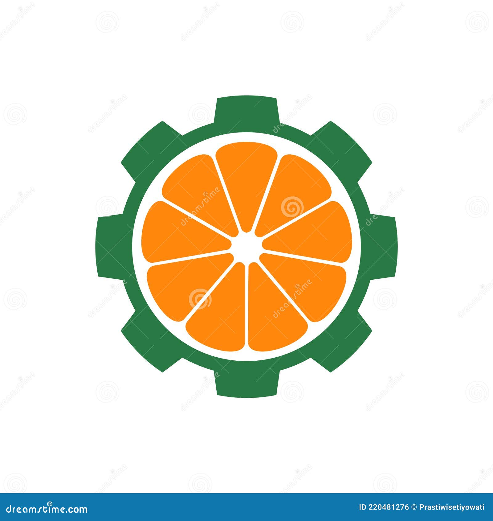 Orange Gear Vector Logo Icon Stock Vector Illustration of factory