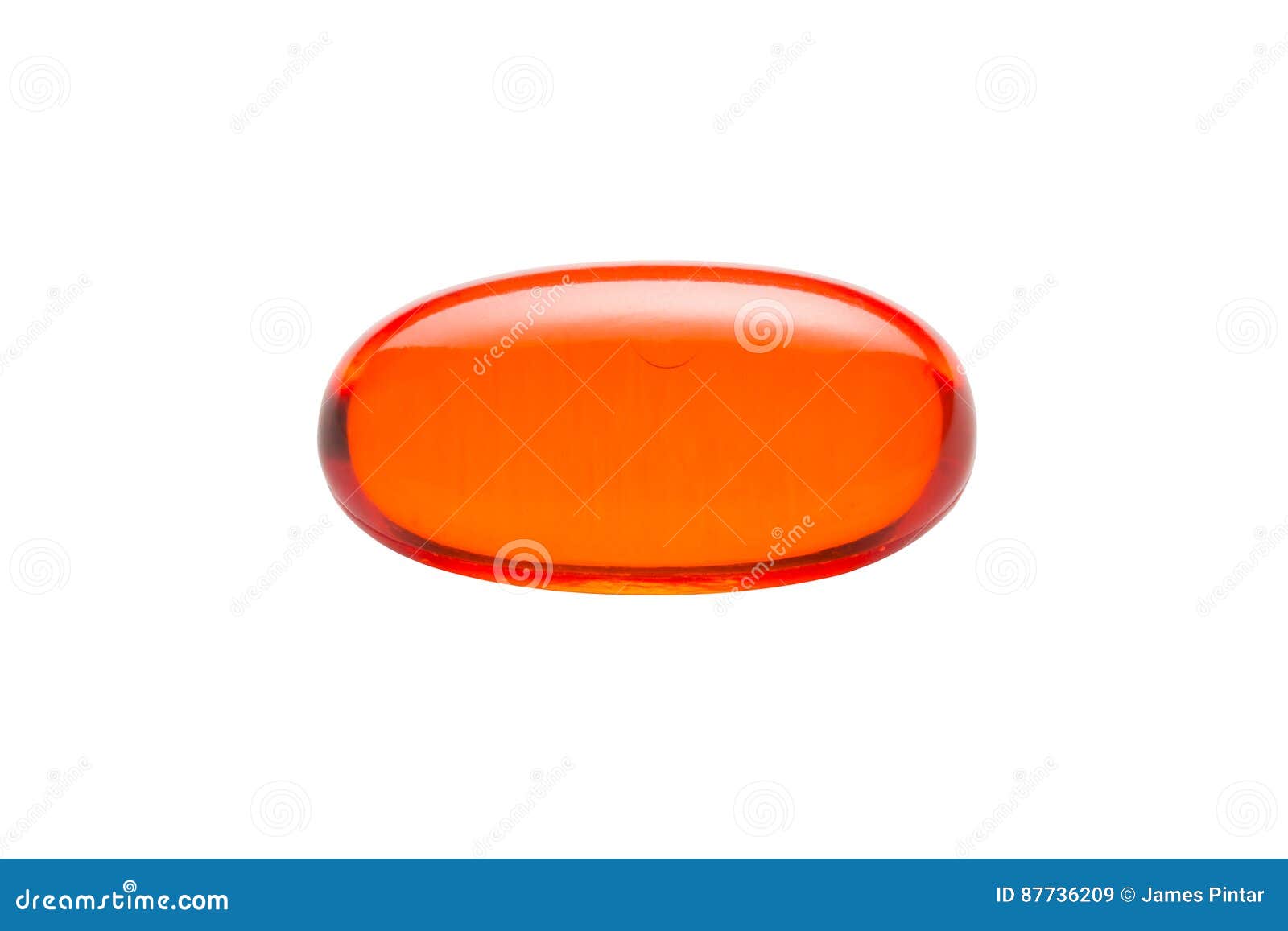 Orange Gelatin Capsule Isolated on White Stock Image Image of drug