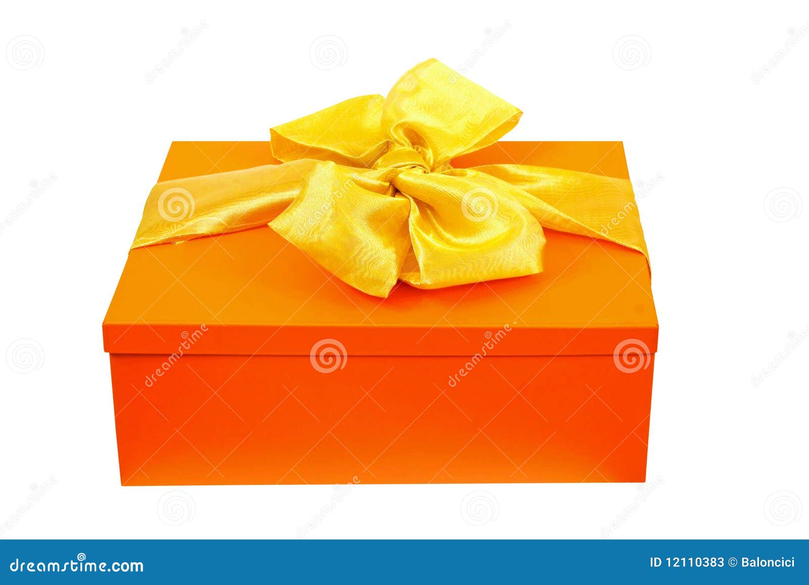 Orange gift stock image. Image of orange, wrapped, holiday 12110383