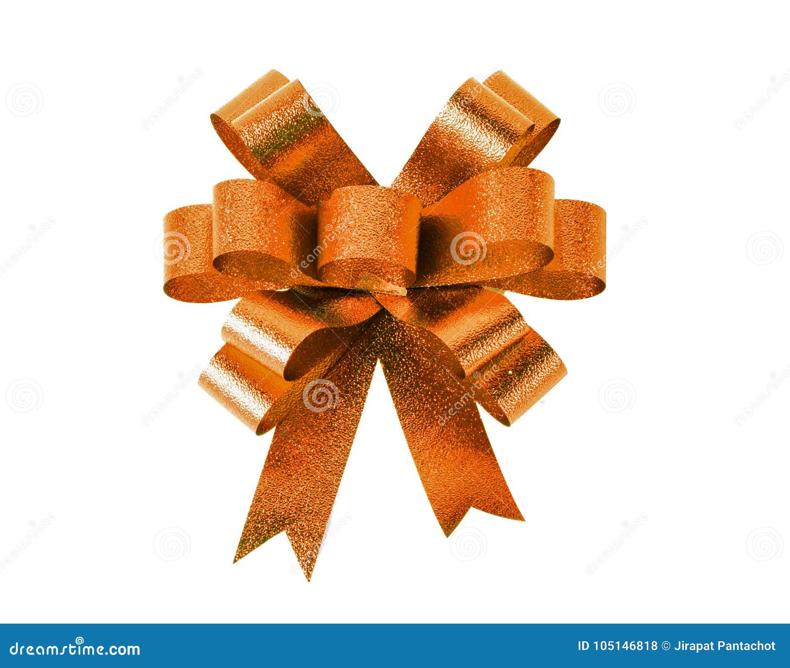 Orange gift bow. Ribbon stock photo. Image of celebrate 105146818