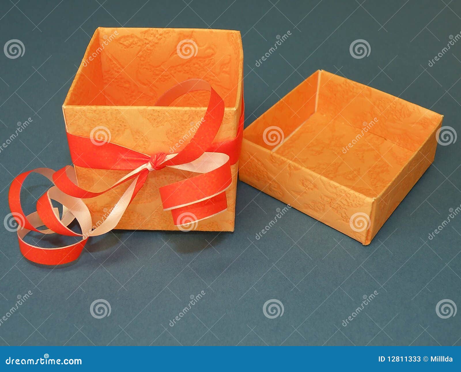 Orange gift box stock image. Image of festive, valentine 12811333