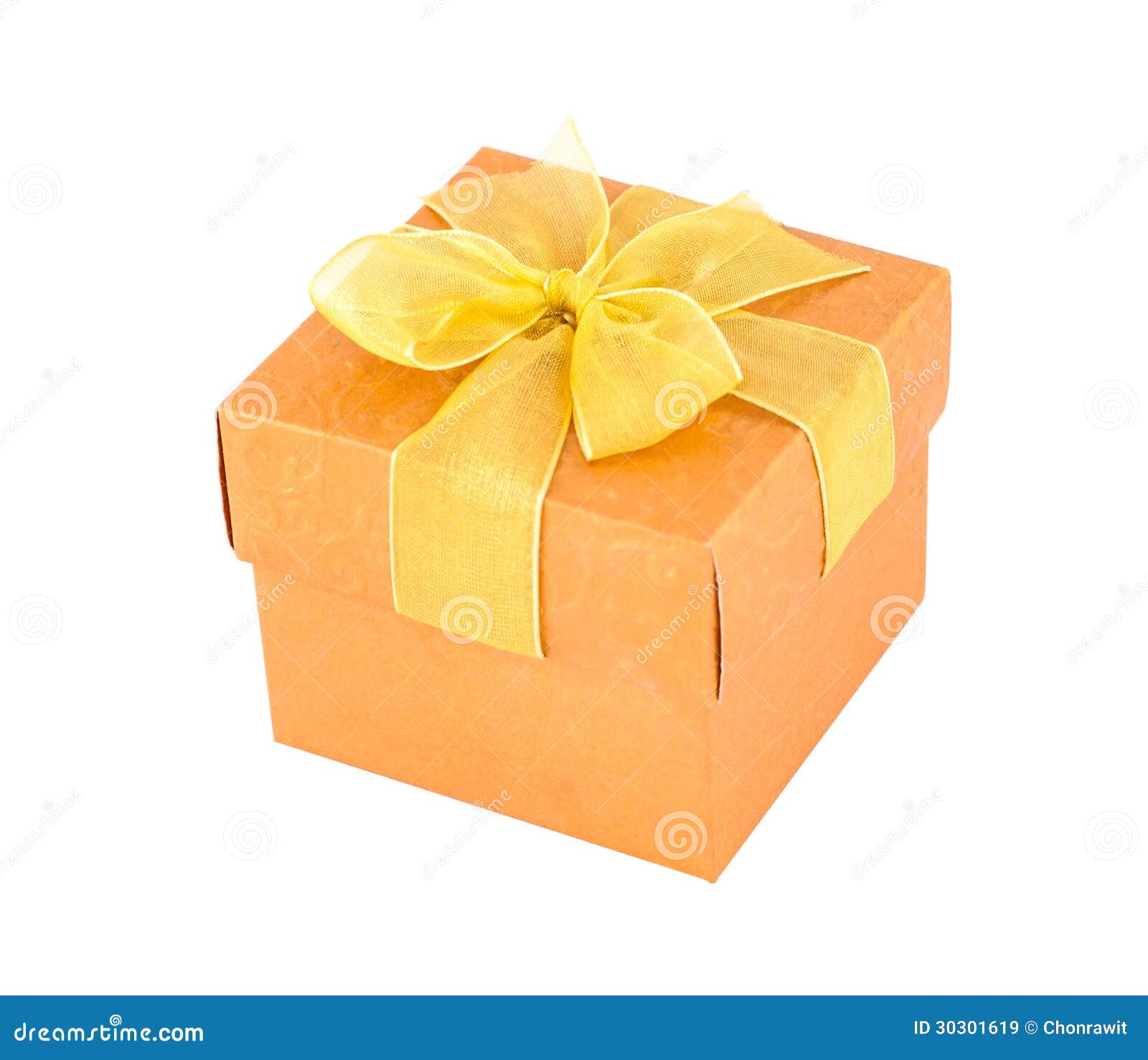 Orange gift box stock image. Image of elegance, isolated 30301619