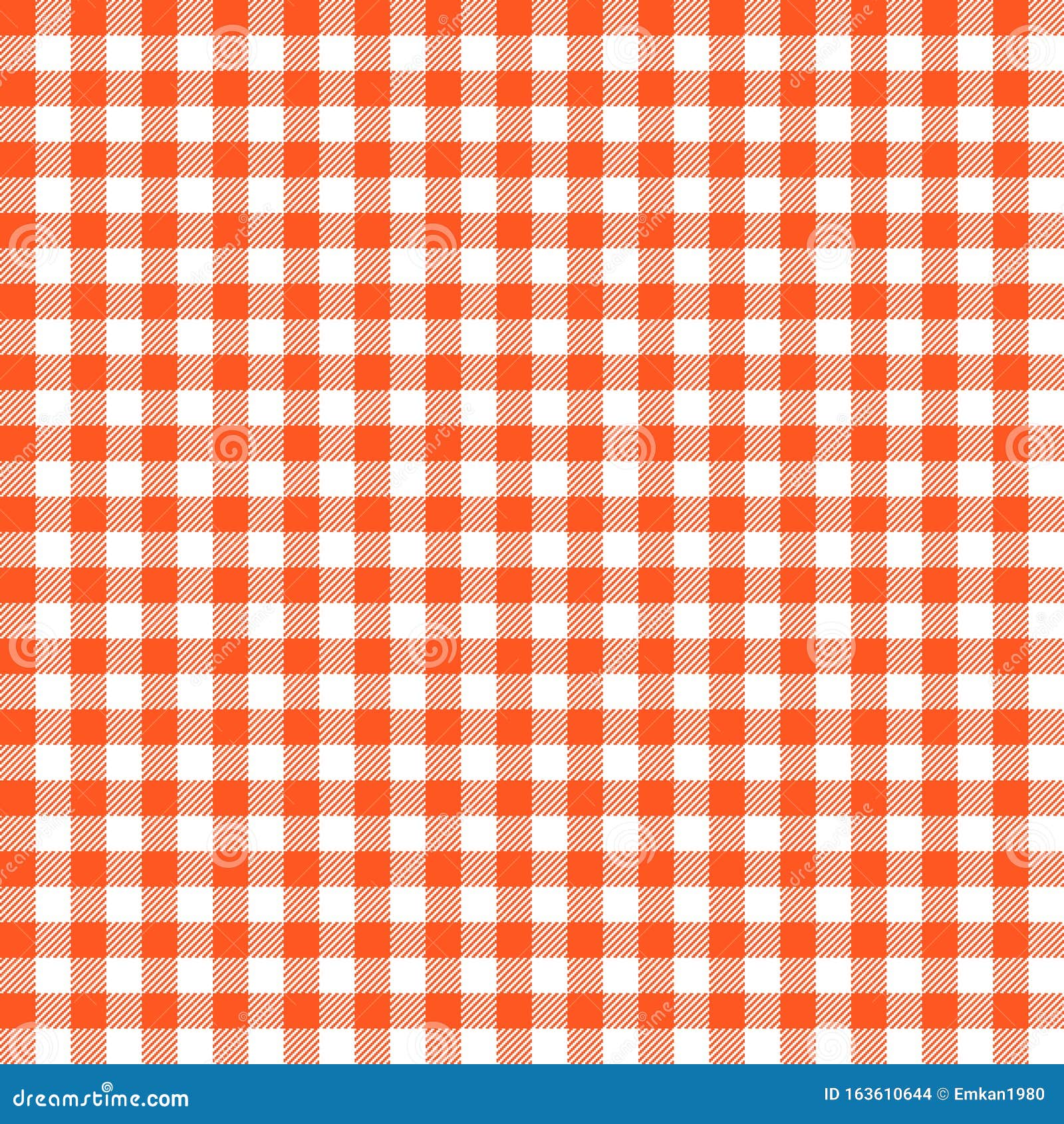 Orange Gingham Seamless Pattern Stock Illustration - Illustration of ...