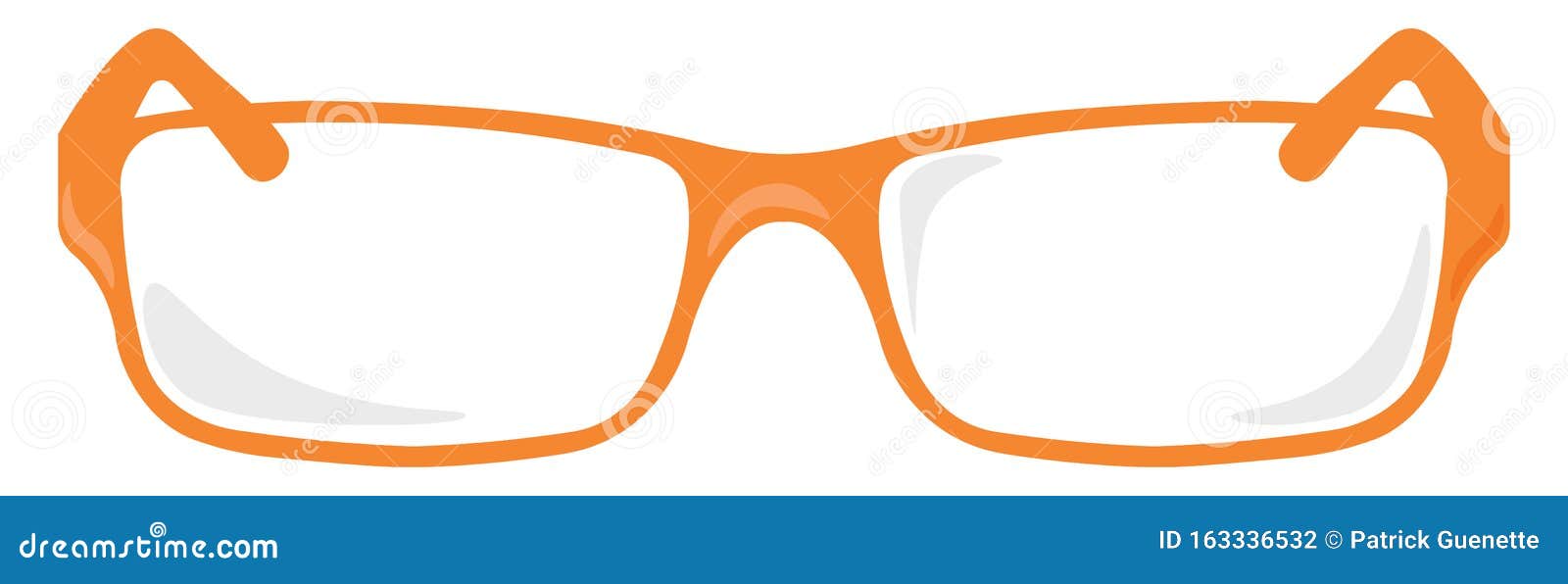 Orange Glasses, Illustration, Vector Stock Photo Image of wearable