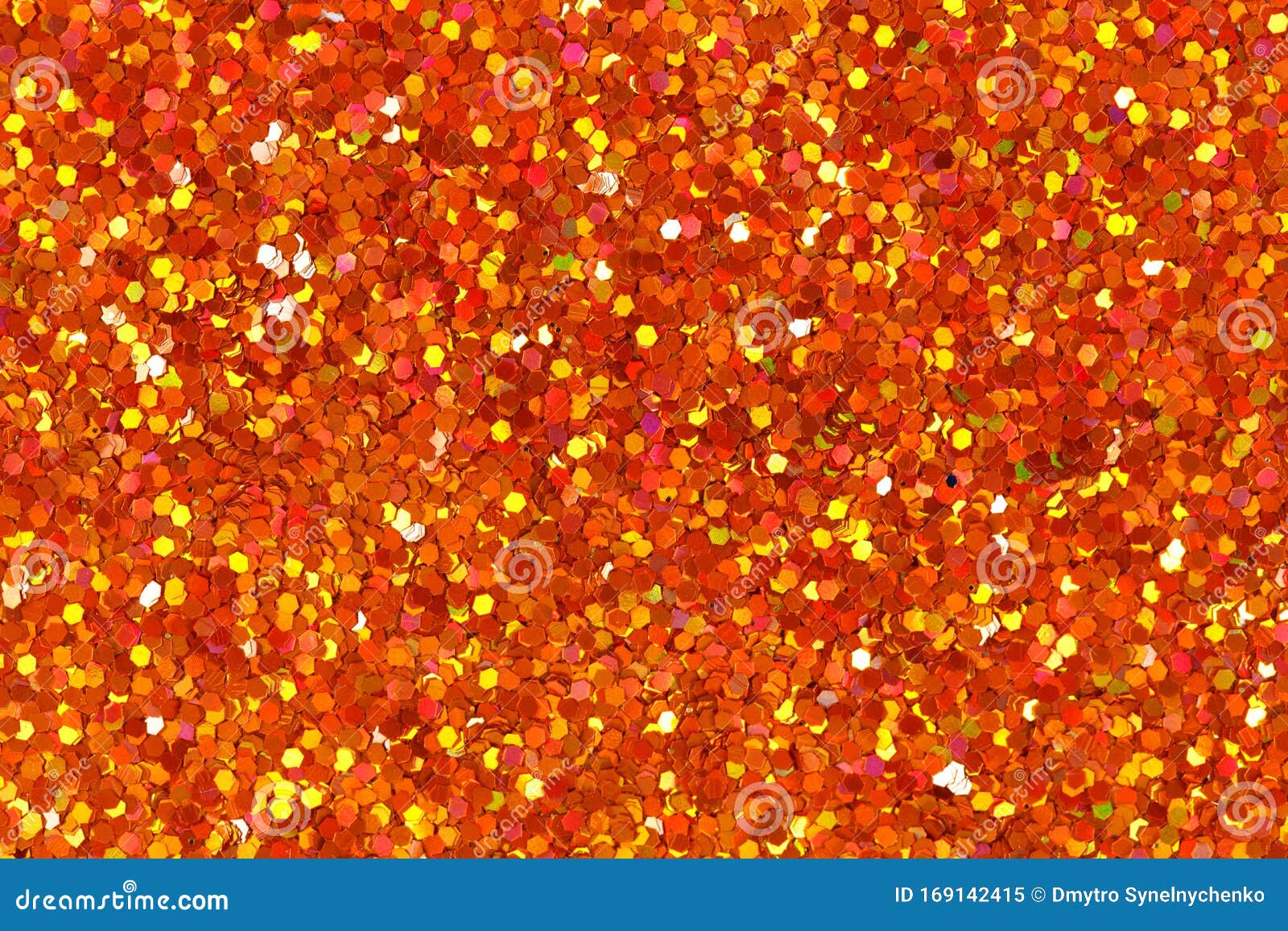 Orange Glitter Texture for Background. Low Contrast Photo. Stock Image