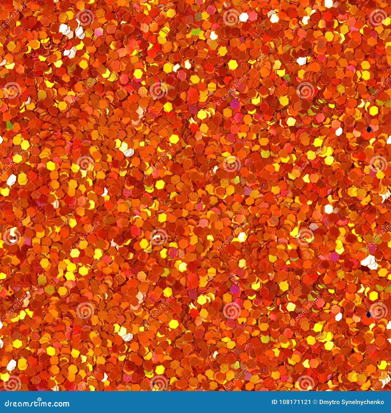 Orange Glitter Texture. Seamless Square Texture Stock Image