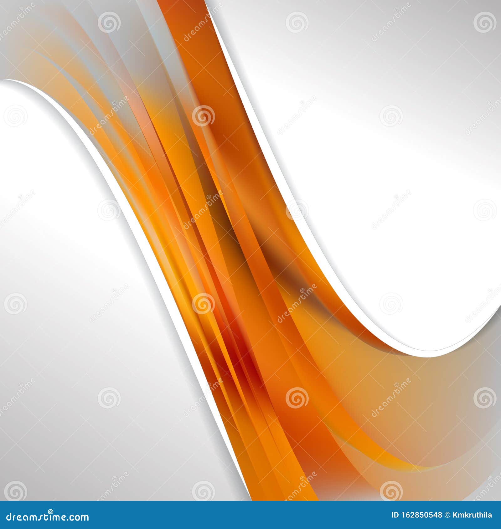 Orange and Grey Wave Business Background Vector Illustration Stock