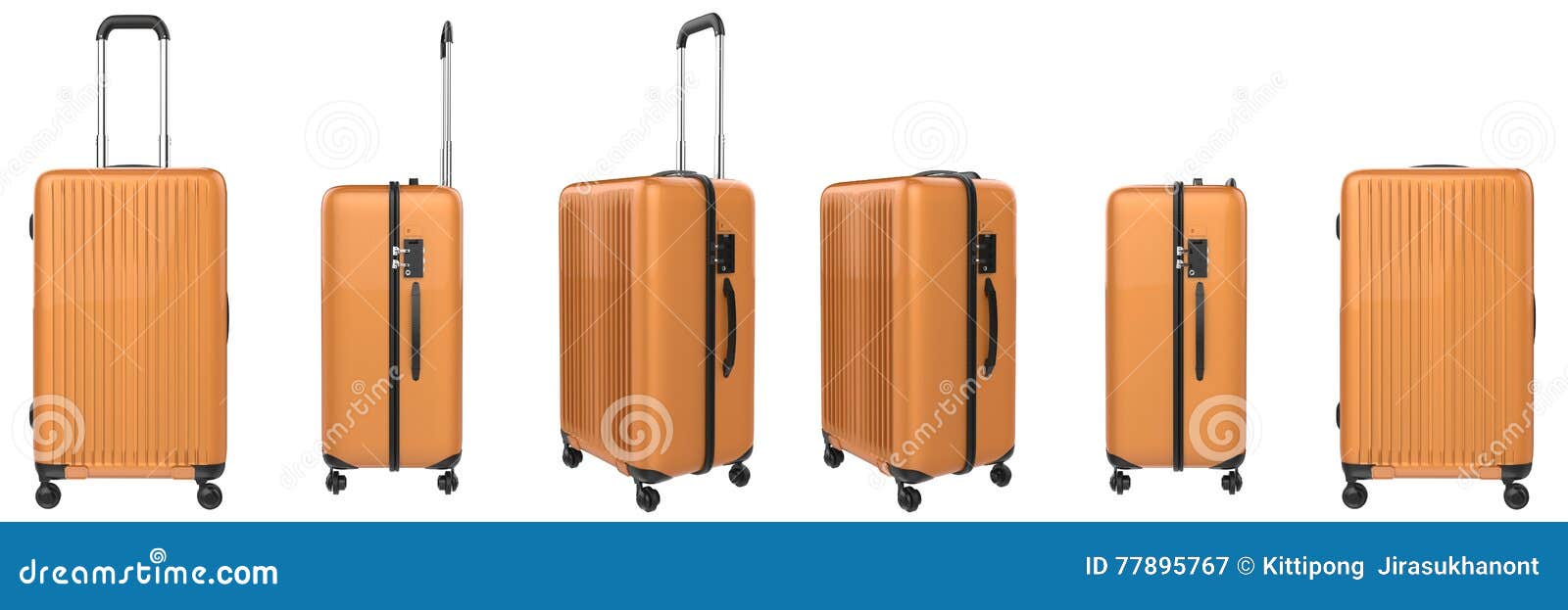 Orange Hard Case Luggage Isolated on White Stock Image Image of tourism, belonging 77895767