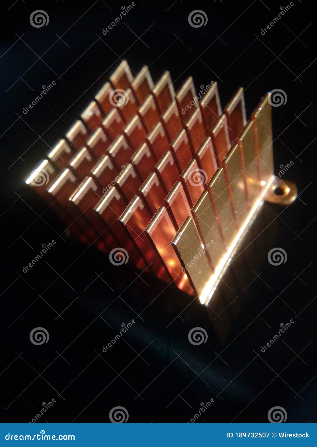 Orange Heatsing Isolated Used for Gpu Cooling Stock Image Image of