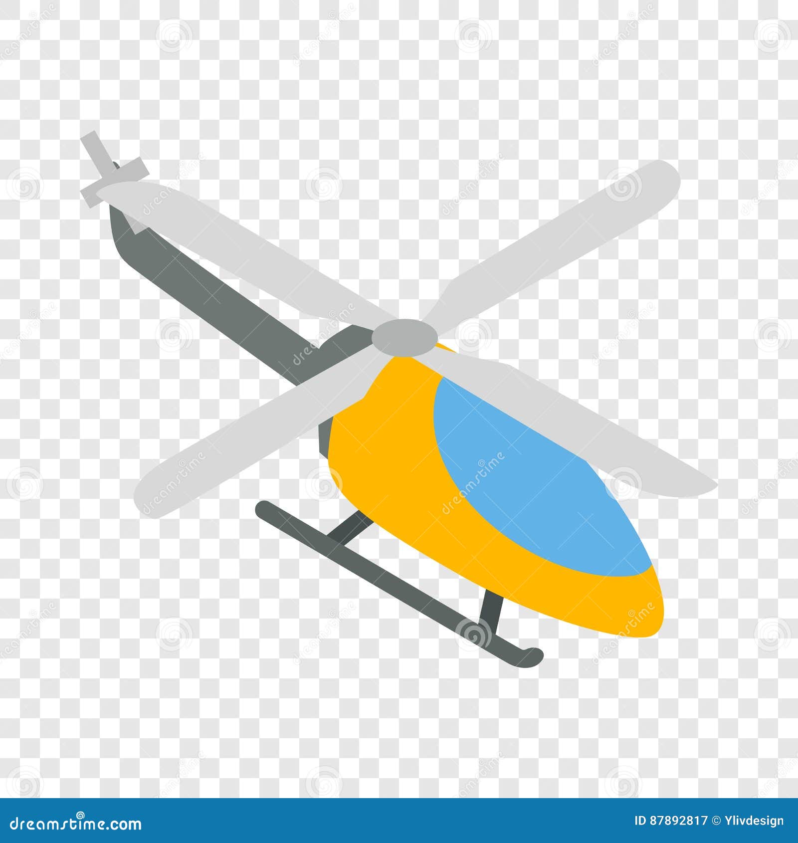 Orange Helicopter Isometric Icon Stock Vector Illustration of symbol