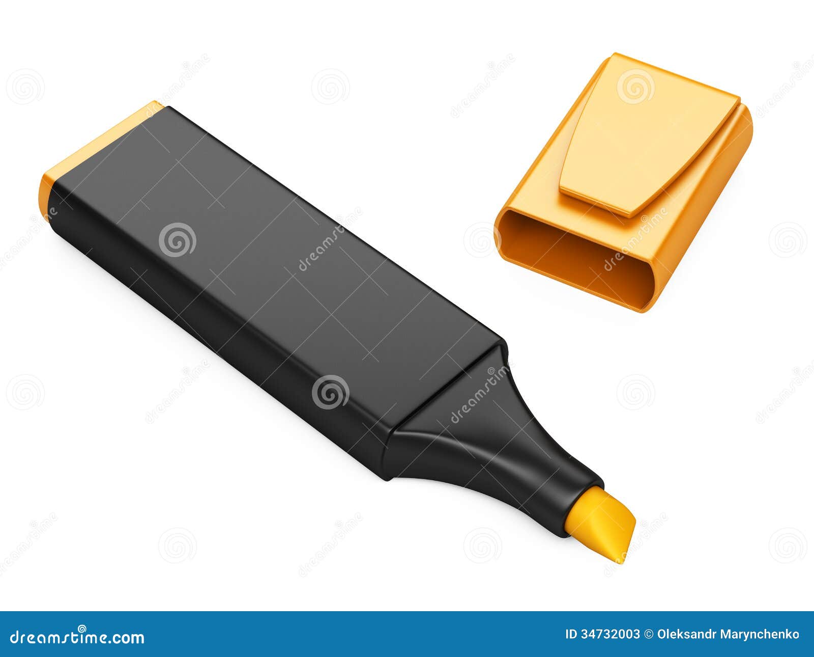 Orange highlighter stock illustration. Illustration of drawing 34732003