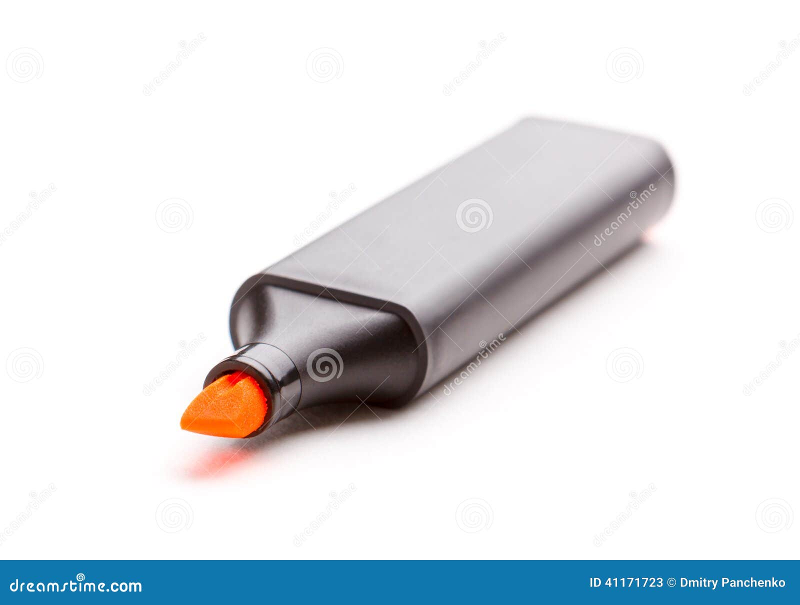 Orange Highlighter Pen Isolated Stock Image Image of bright