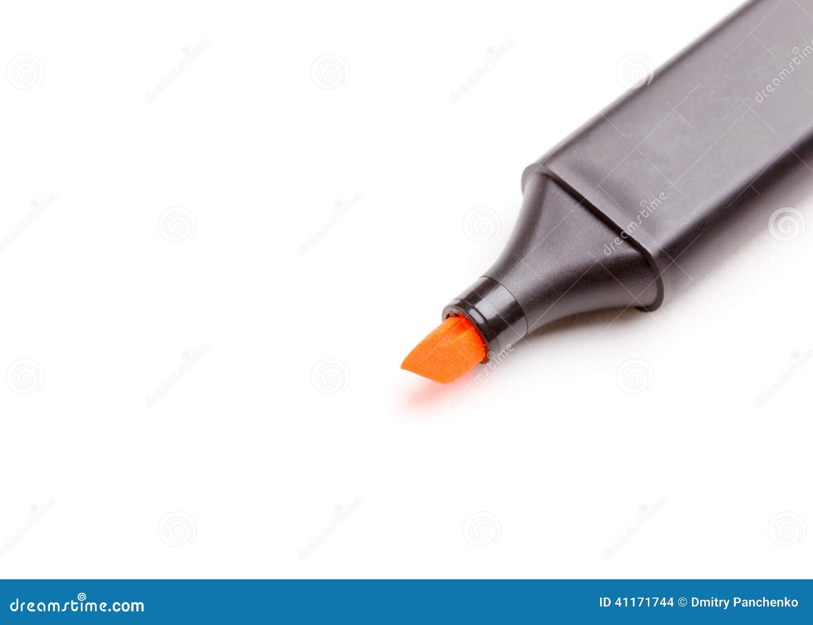 Orange Highlighter Pen Isolated Stock Photo Image of fluorescent