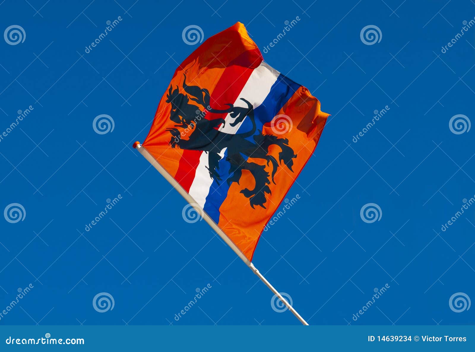 Orange Holland Flag Stock Photo Image Of White Badge 14639234