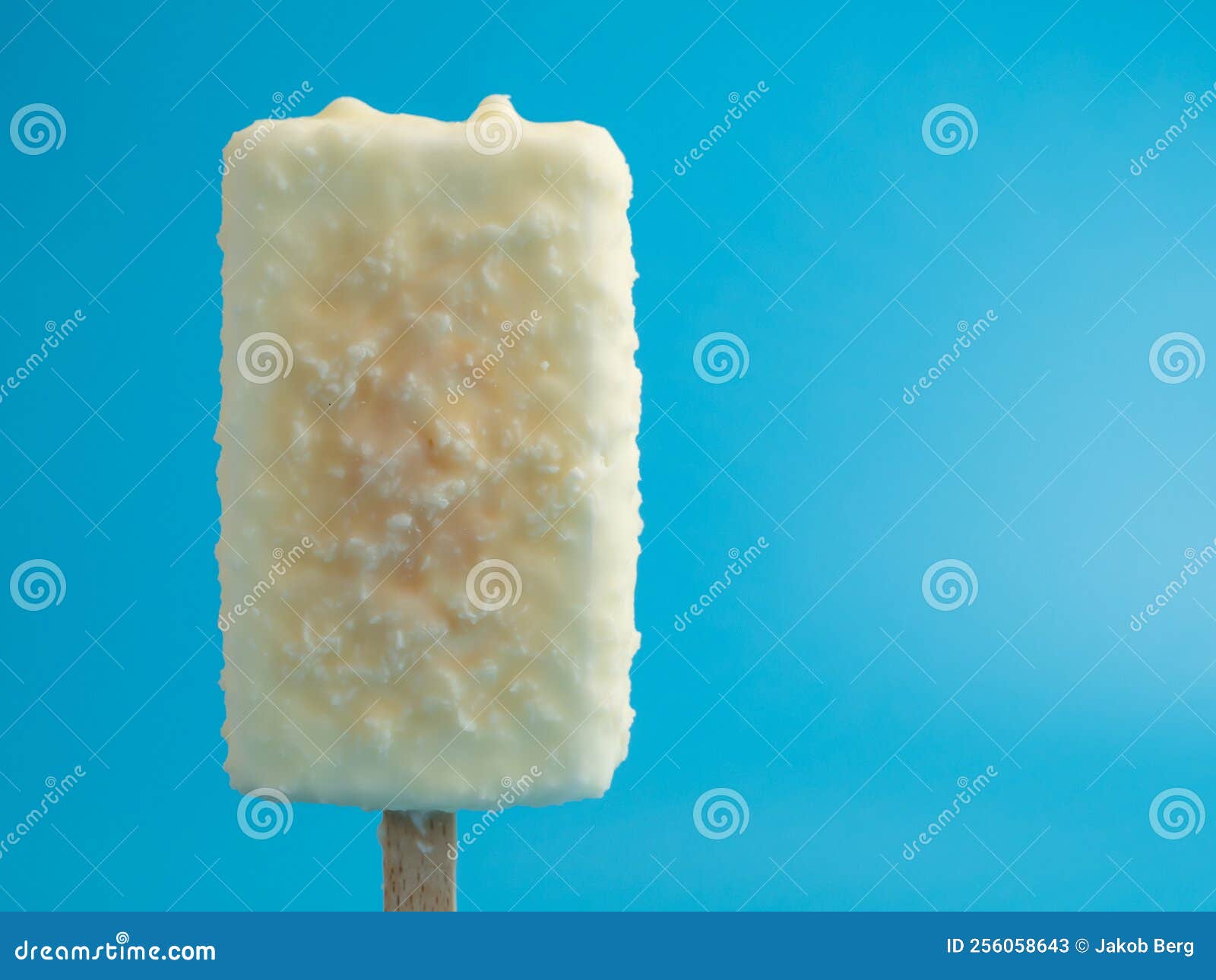 Orange Ice Cream with White Milk Chocolate. Stock Image Image of