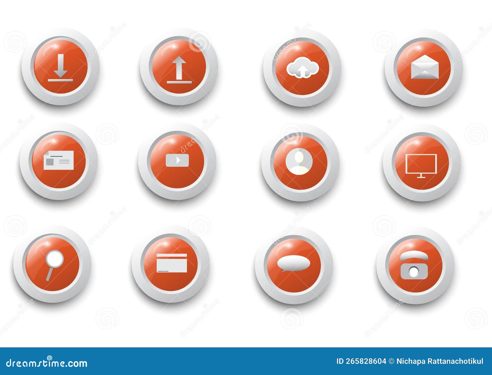 orange icon and technology computer