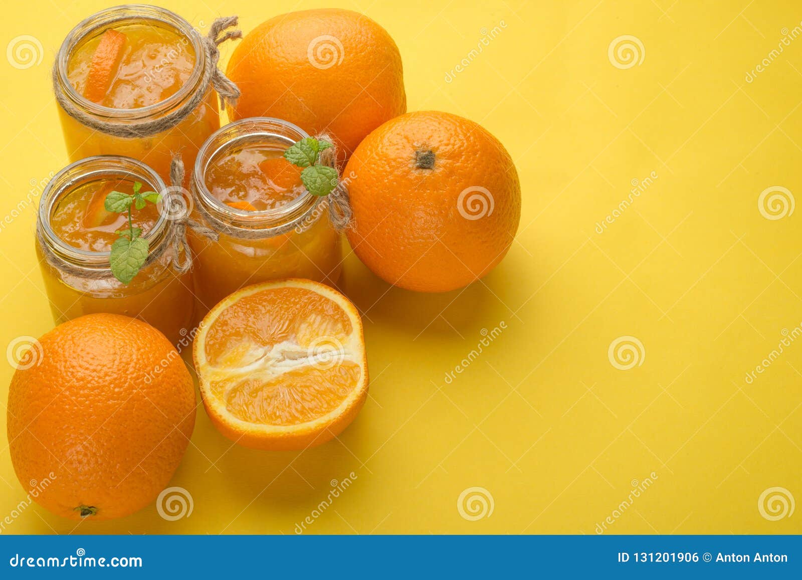 Download Orange Jam In A Glass Jar On A Yellow Background With Empty Space For Writing Stock Photo Image Of Piece Juicy 131201906 Yellowimages Mockups