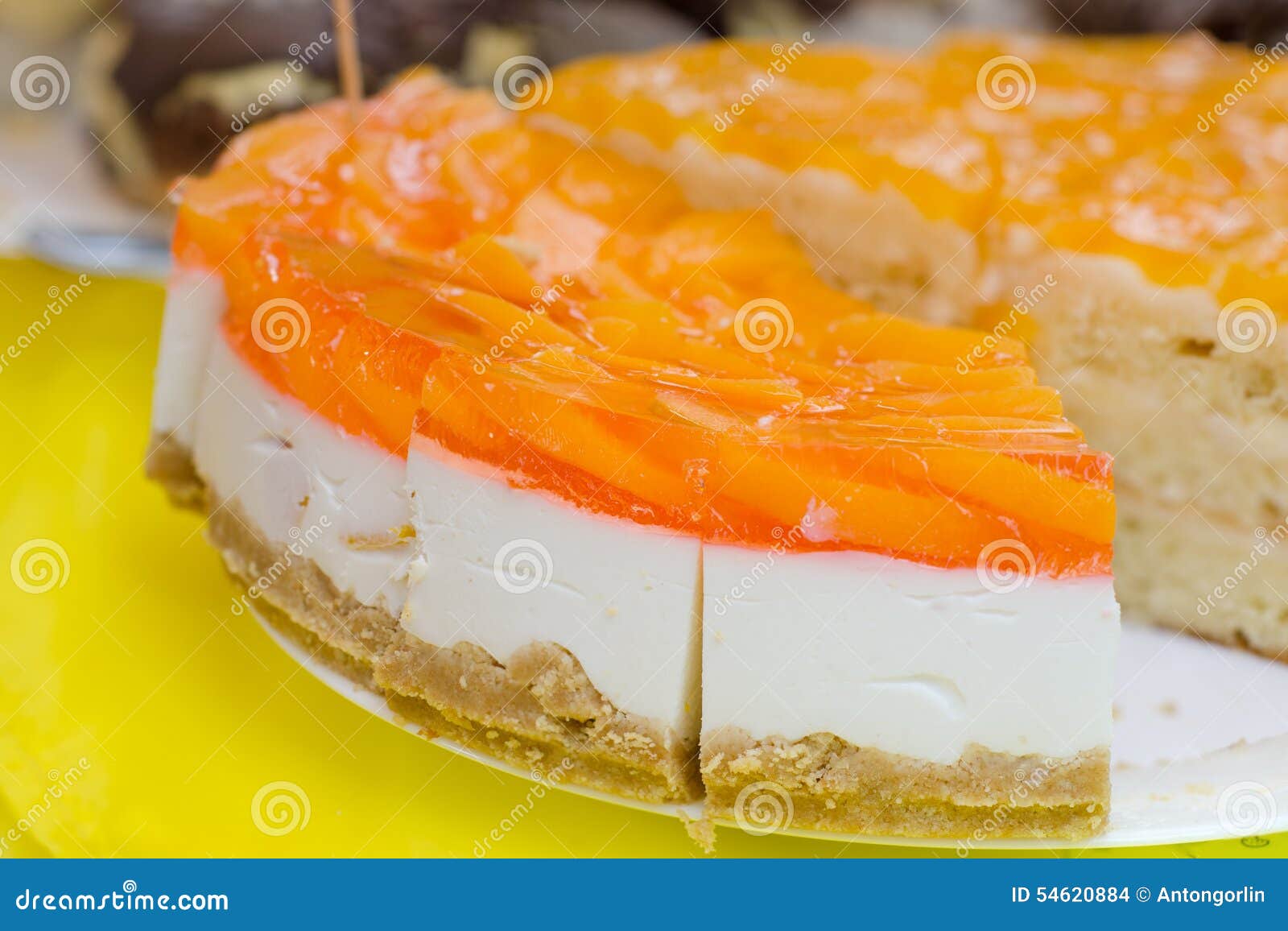 Orange jelly cake stock photo. Image of candy, jelly 54620884