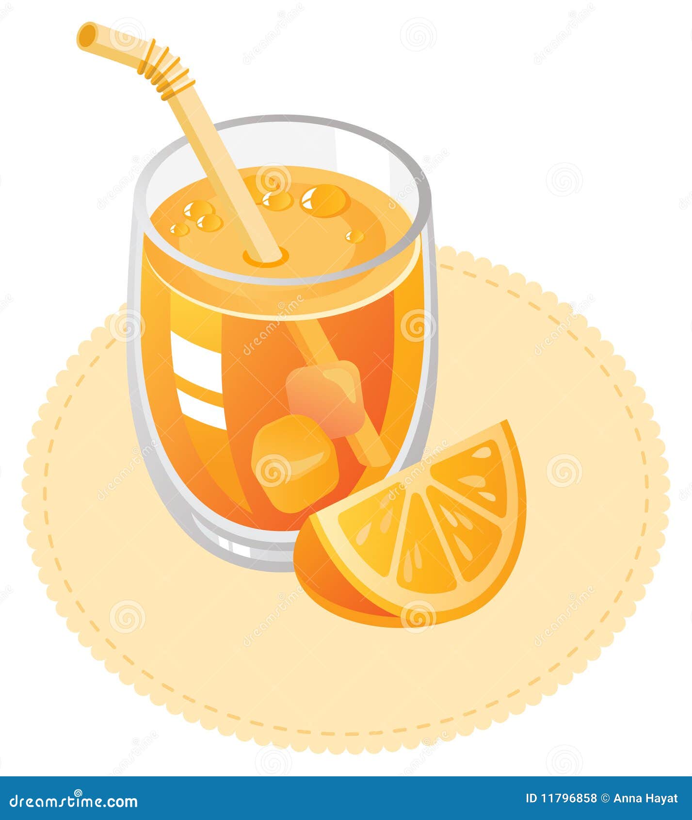 Orange juice stock vector. Illustration of juice, slice - 11796858