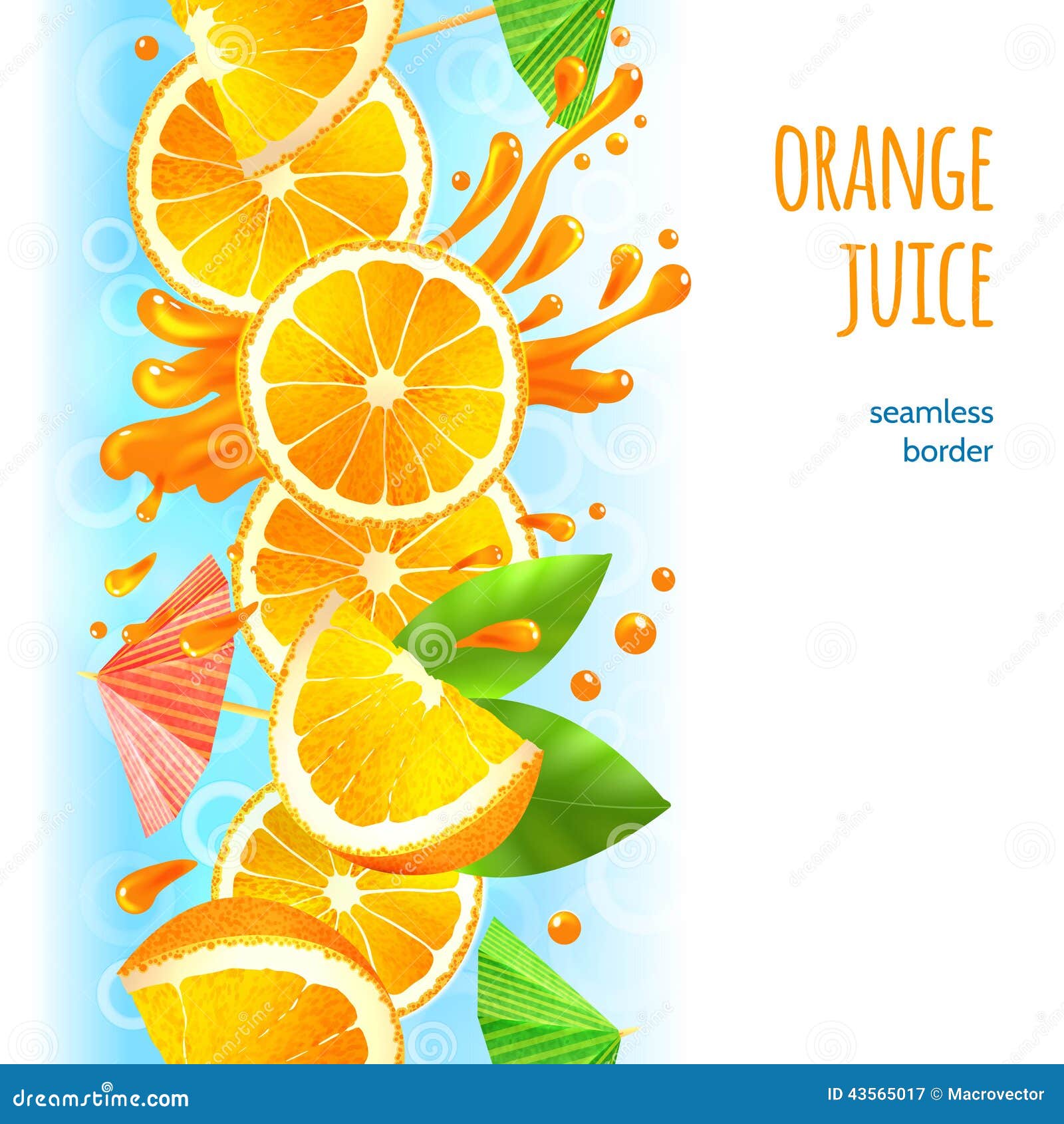 Orange juice border stock vector. Image of album ...