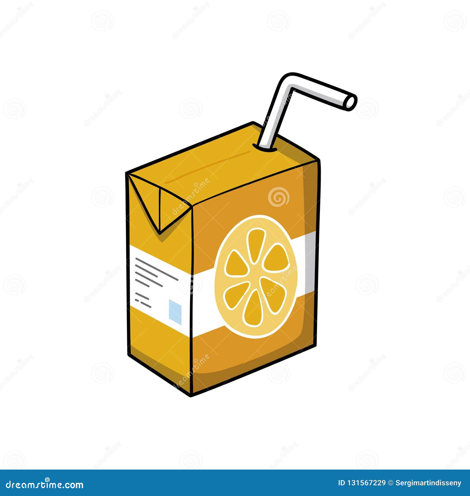 Orange Juice. Drink Icon. Doodle Cartoon Vector Illustration. Stock Vector  - Illustration of hand, belonging: 131567229
