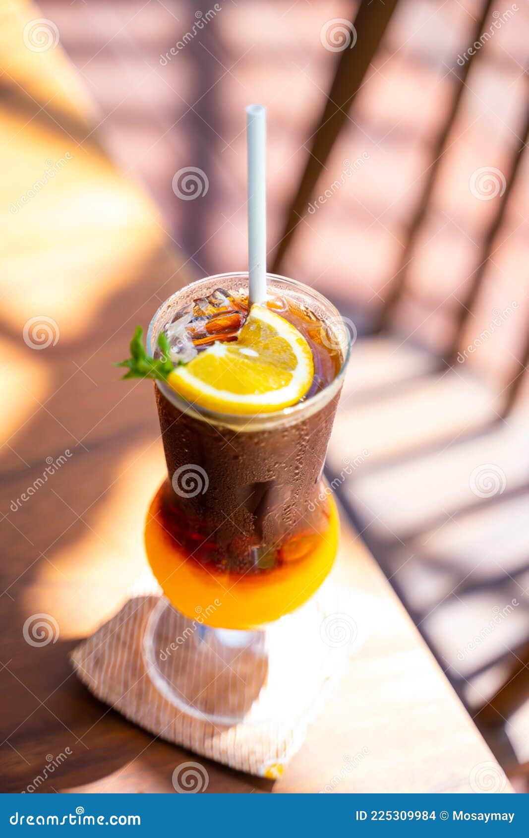 Orange Juice Espresso Iced Coffee for Drink Stock Photo Image of