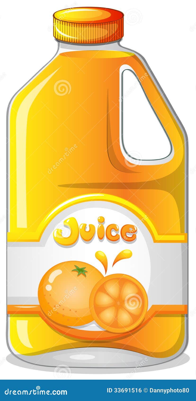 Orange juice in a gallon stock vector. Illustration of ...