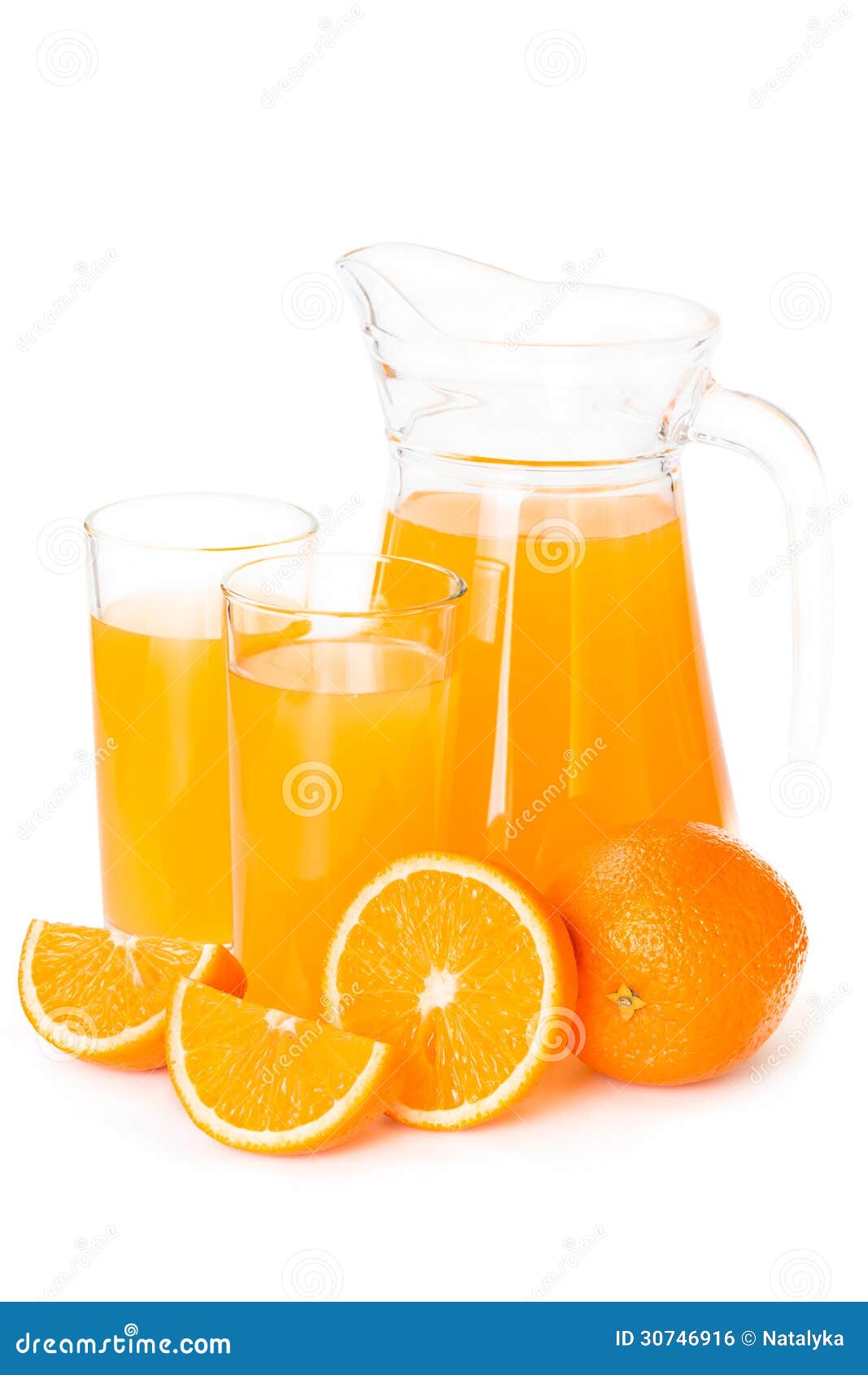 Glass jug with orange juice Stock Photo - Alamy