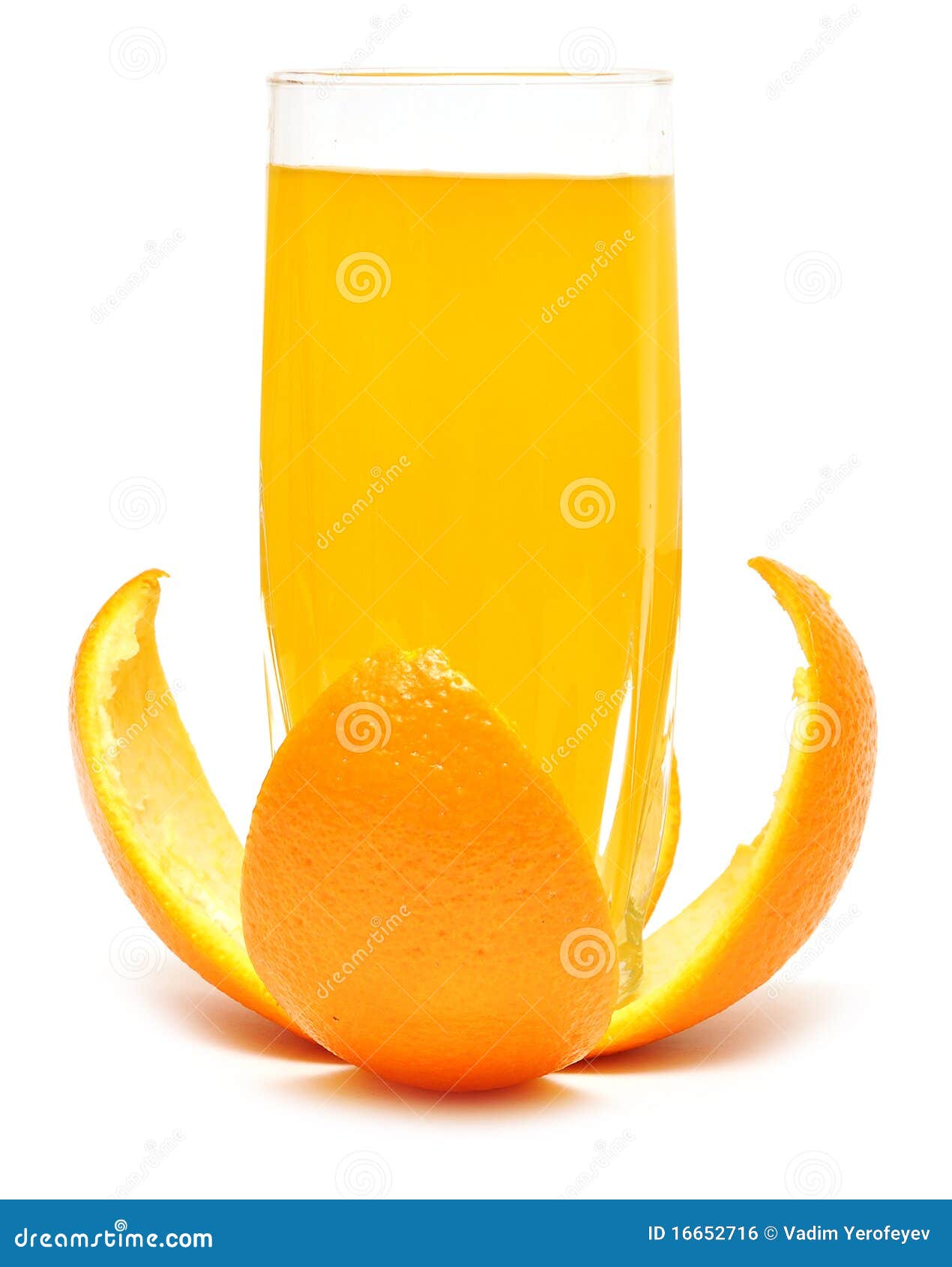 Orange Juice in a Glass on Rind Stock Photo Image of leaf, lemonade