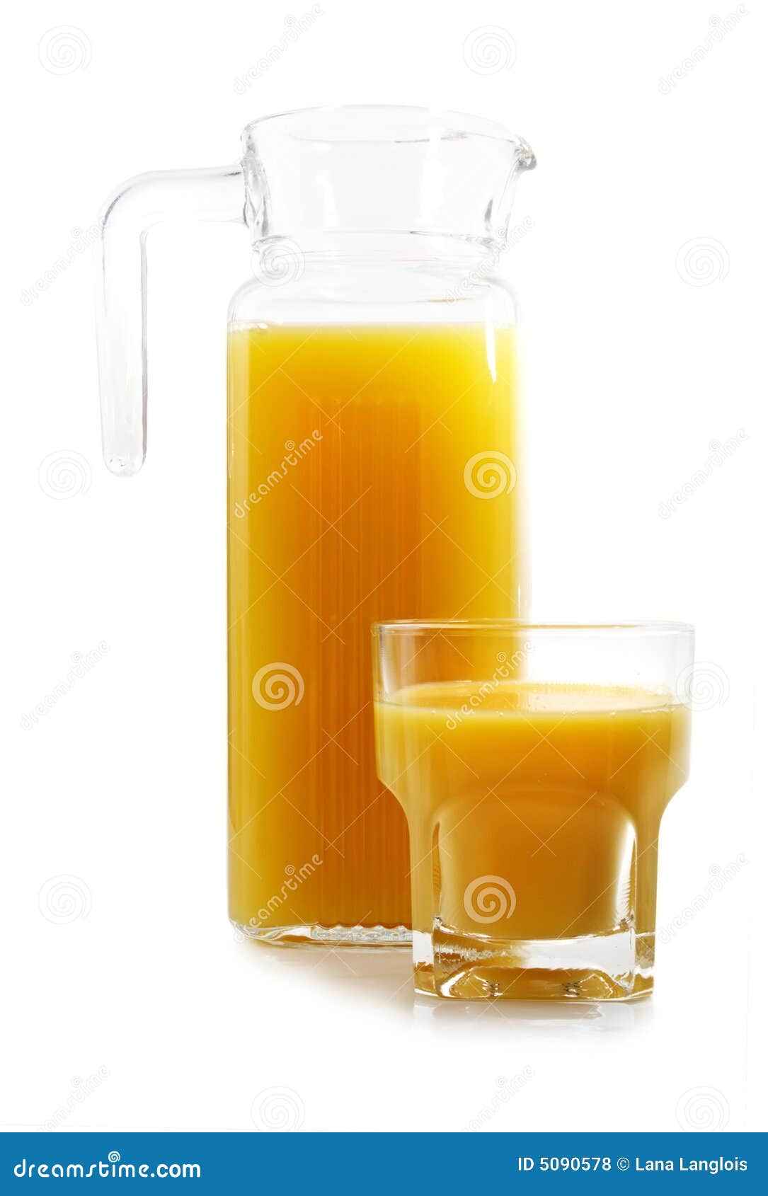 Orange juice jug and glass stock photo. Image of juice 5090578