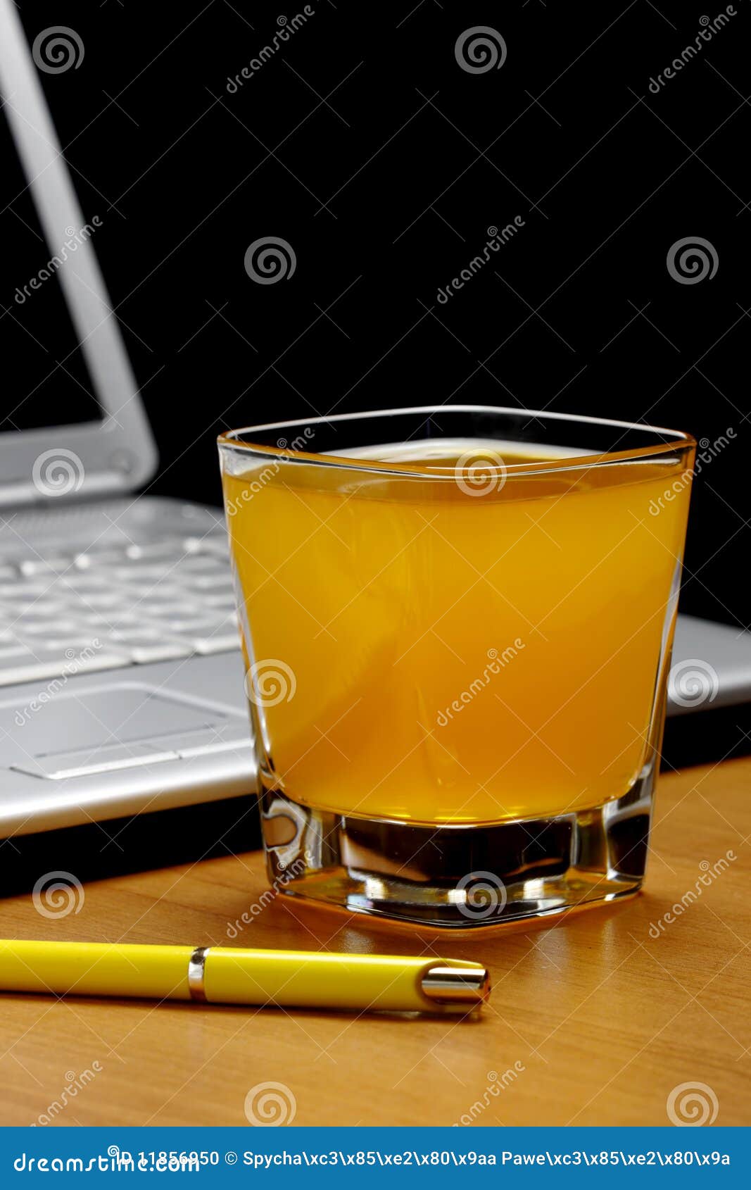 Orange Juice,laptop and Pen Stock Photo Image of organic, work 11856950