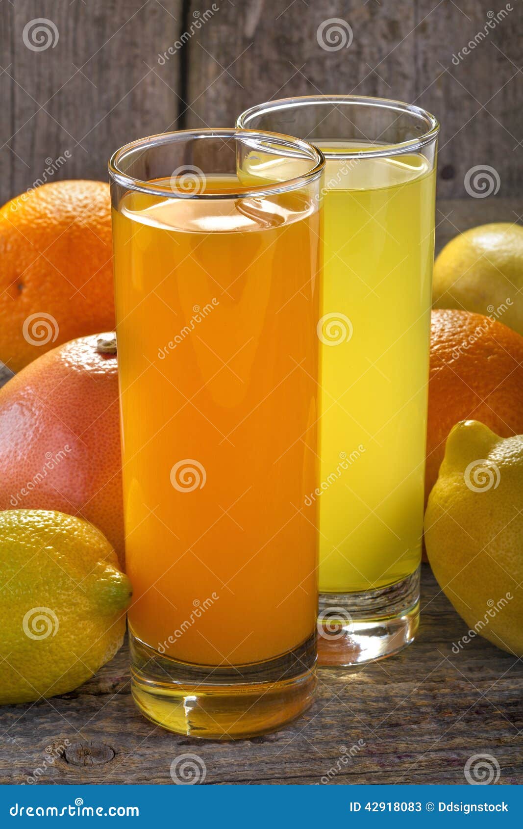 Orange juice and lemonade stock image. Image of drink 42918083
