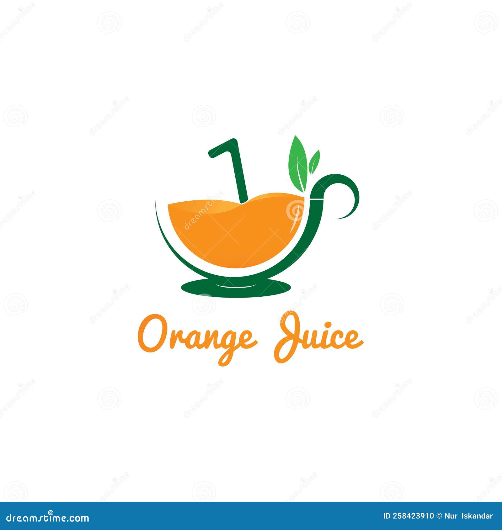 Orange Juice Logo Design Template Stock Illustration Illustration of
