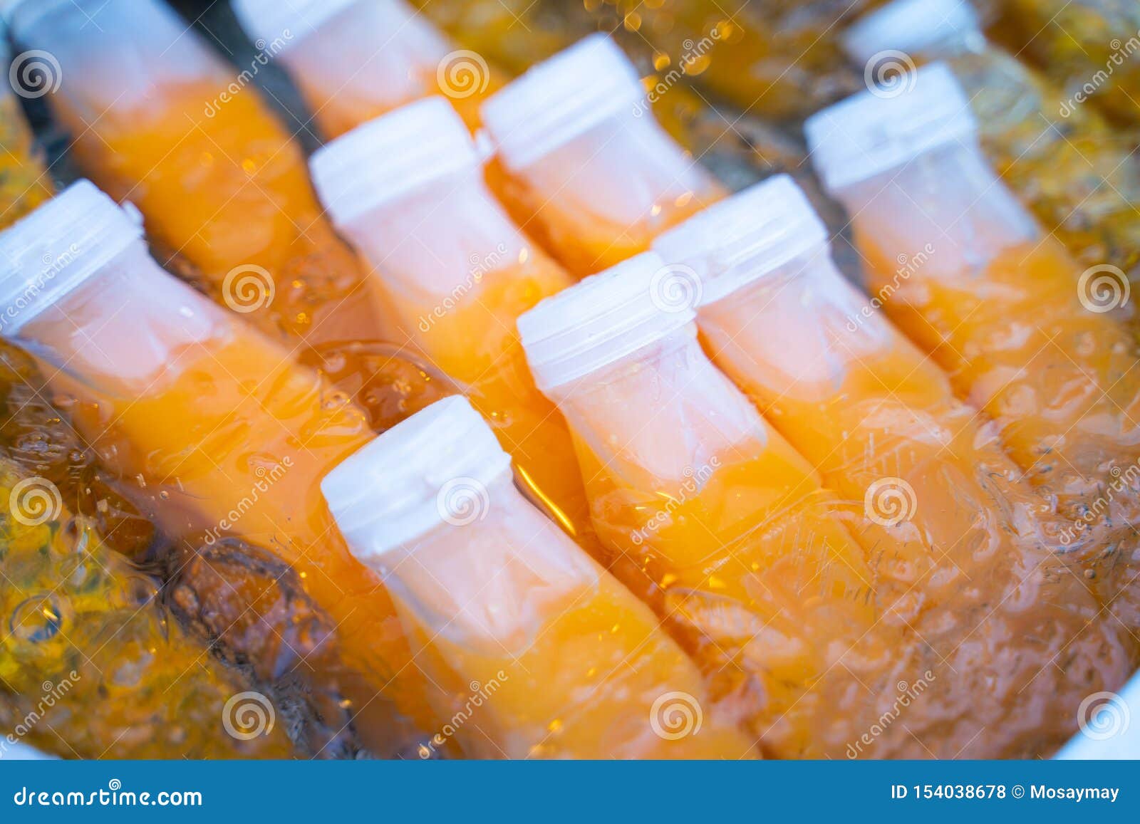 Orange Juice in Plastic Bottle Stock Photo Image of fresh, cold