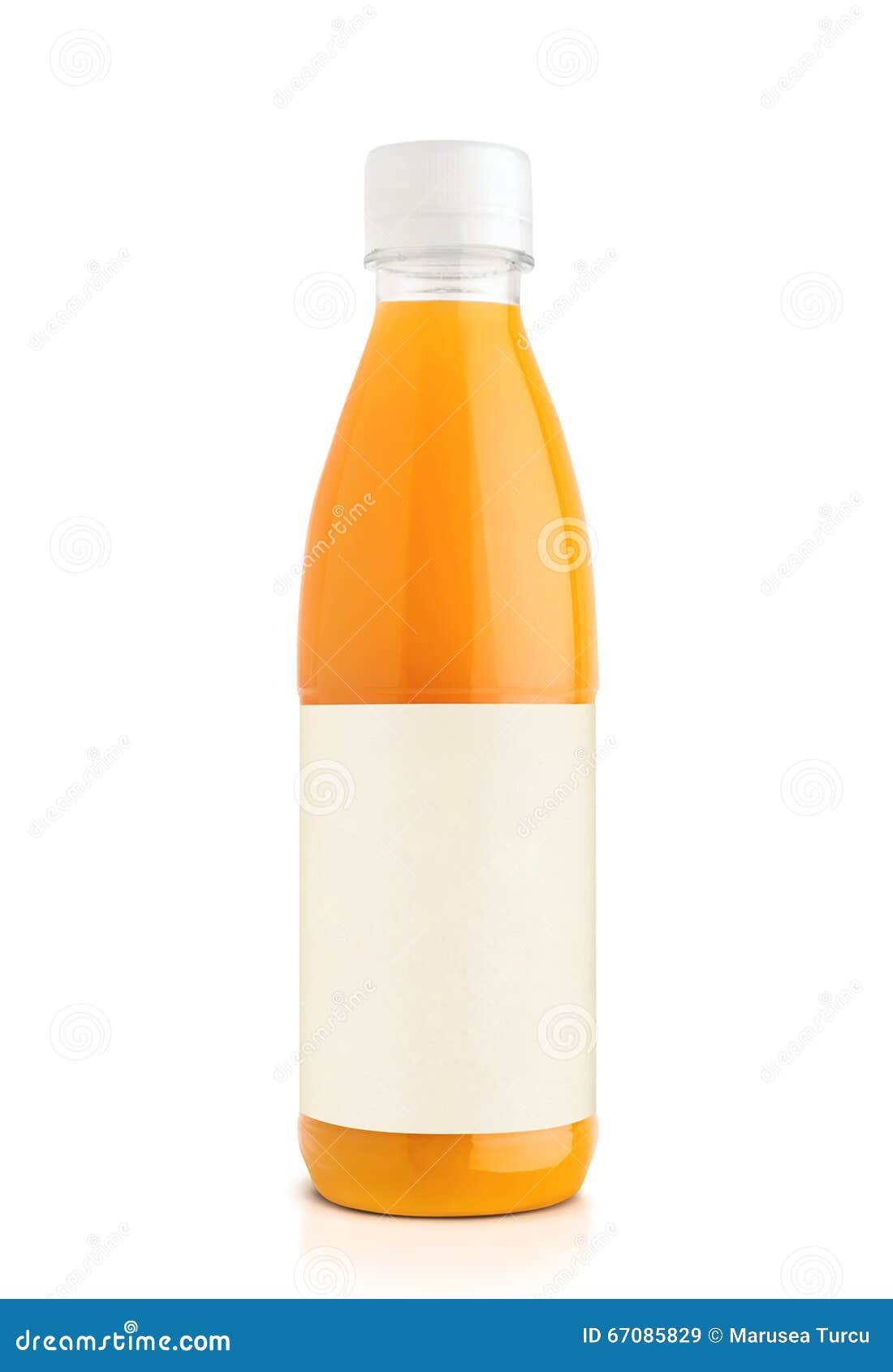 Orange Juice in Plastic Bottle Stock Image Image of citrus, isolated