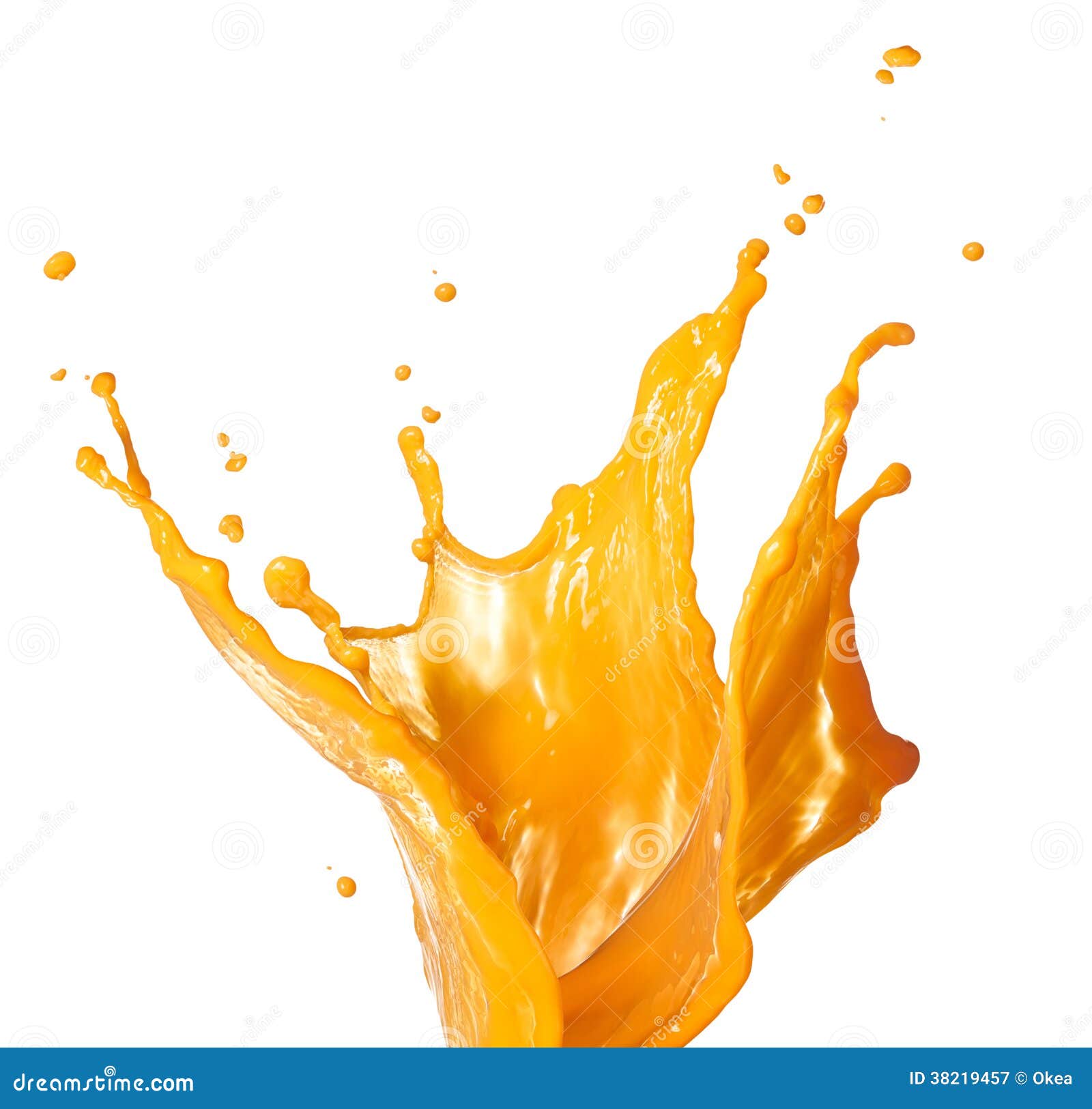 orange juice splashing