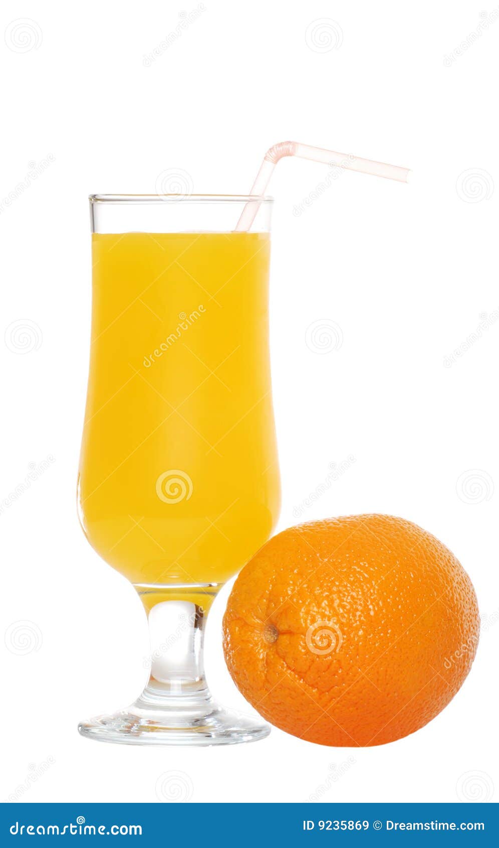 Orange juice with a straw stock image. Image of nutrition 9235869