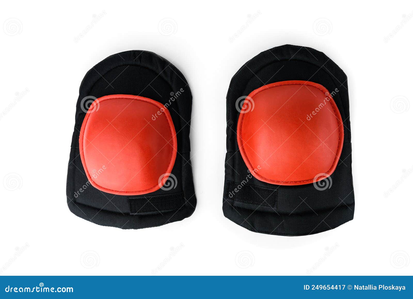 Orange Knee Pads Isolated on White Background. Stock Image Image of