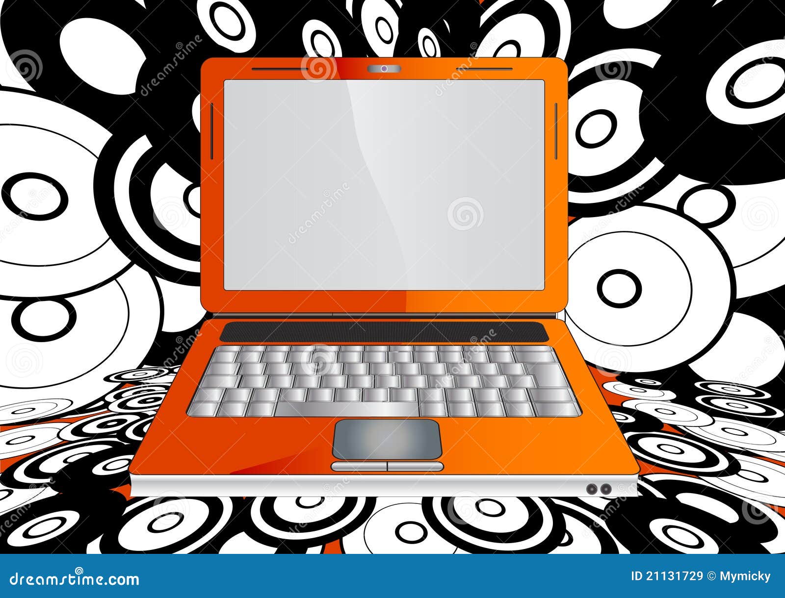 Orange laptop stock image. Image of keyboard, orange 21131729