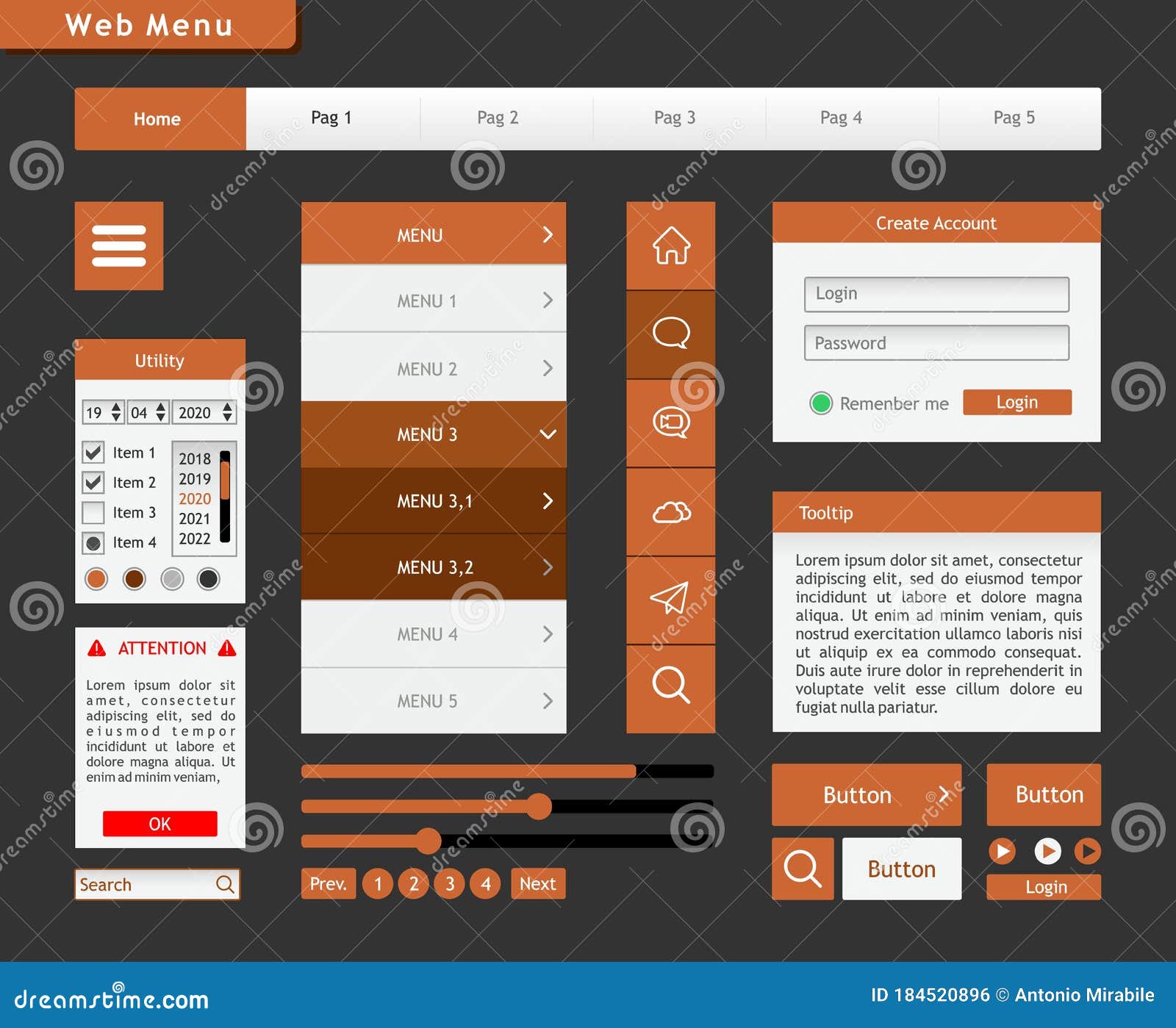 orange layout for a website.