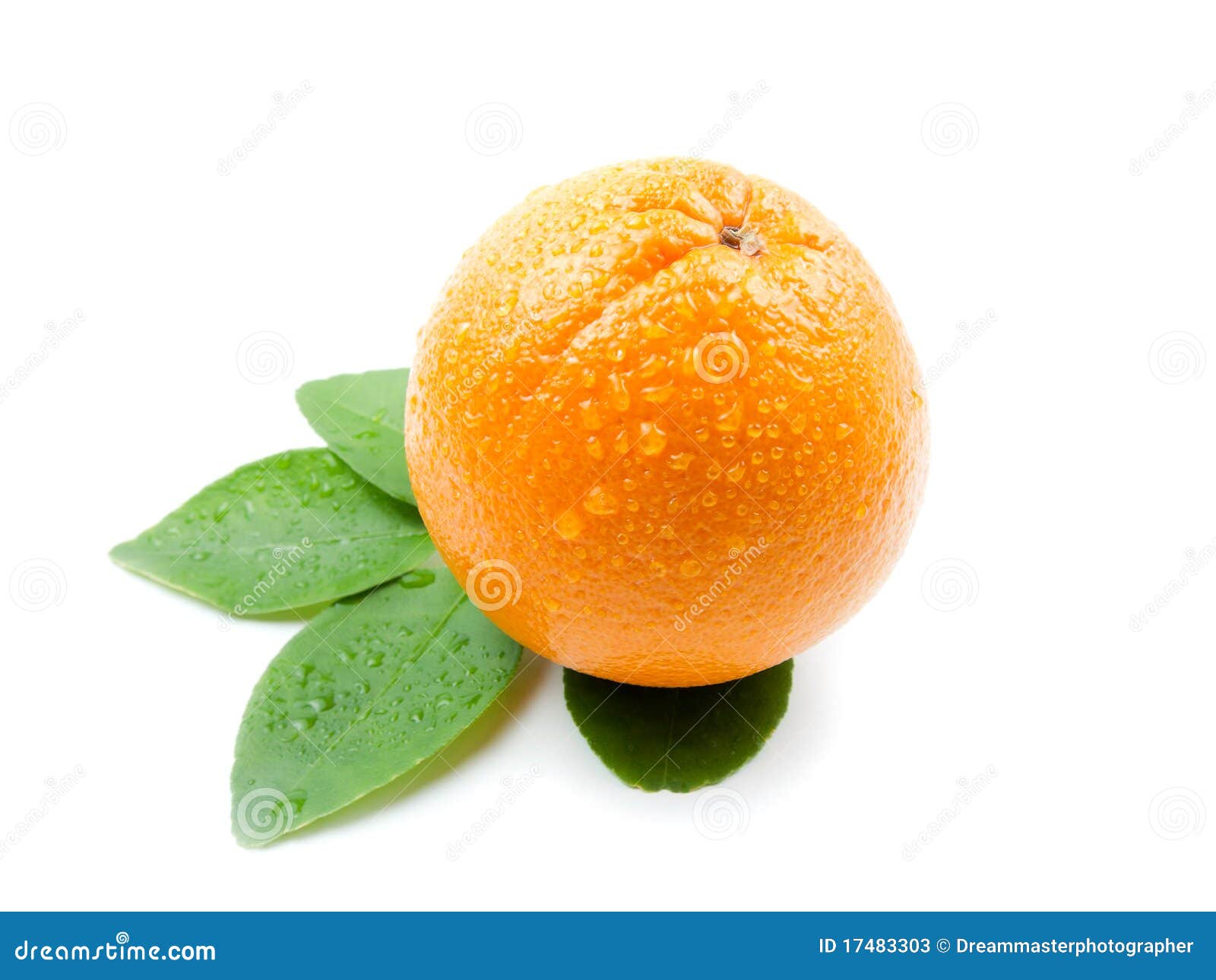 Orange with leaves stock image. Image of full, citrus 17483303