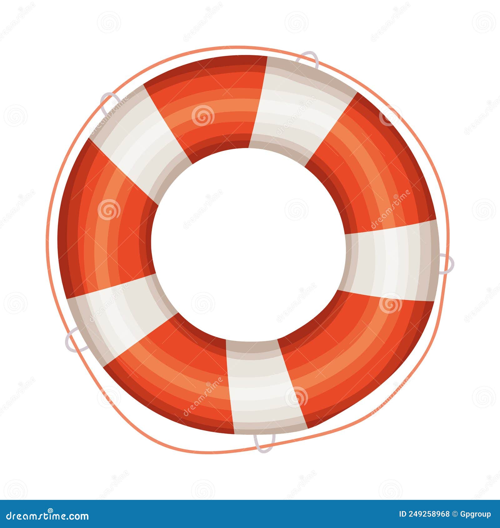 Orange Lifesaver Illustration Stock Vector - Illustration of safety