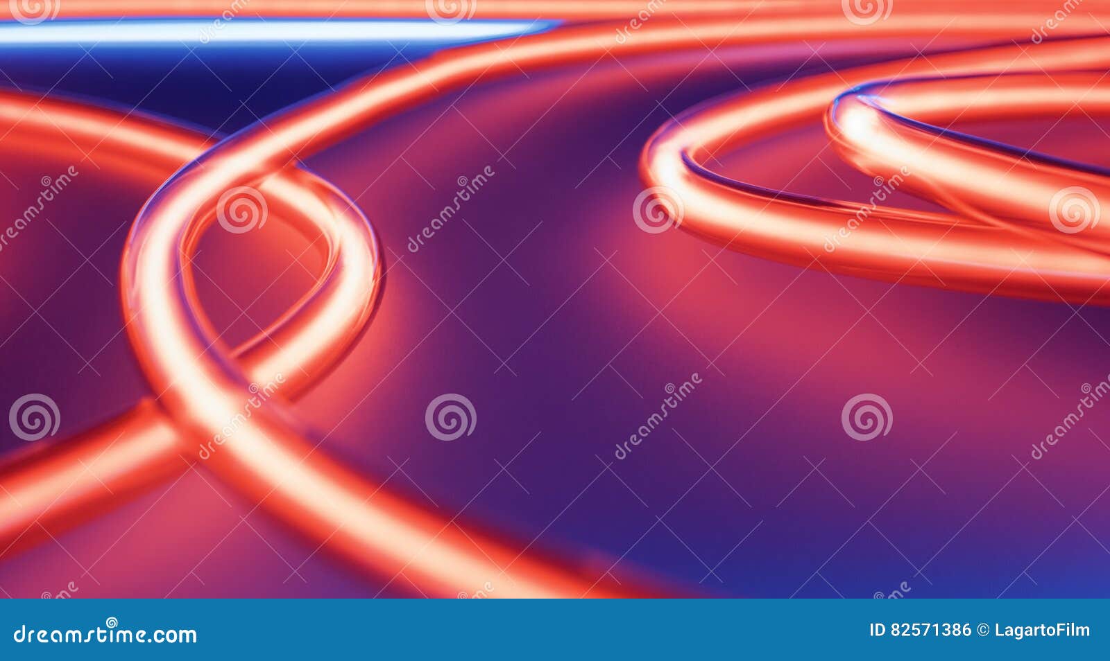 Orange Light Lighting. Neon Lights Abstract Backgrounds. Stock