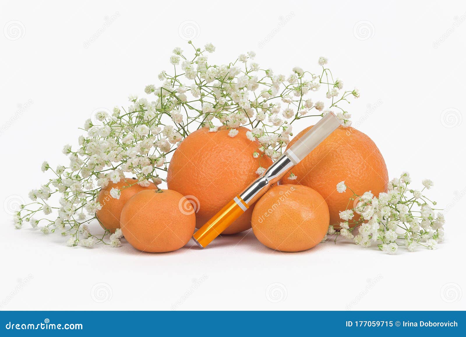 Download Orange Liquid Lipstick And Lip Care Gloss Oil With Citrus Extract, Vitamin C. Fashion Glamour ...