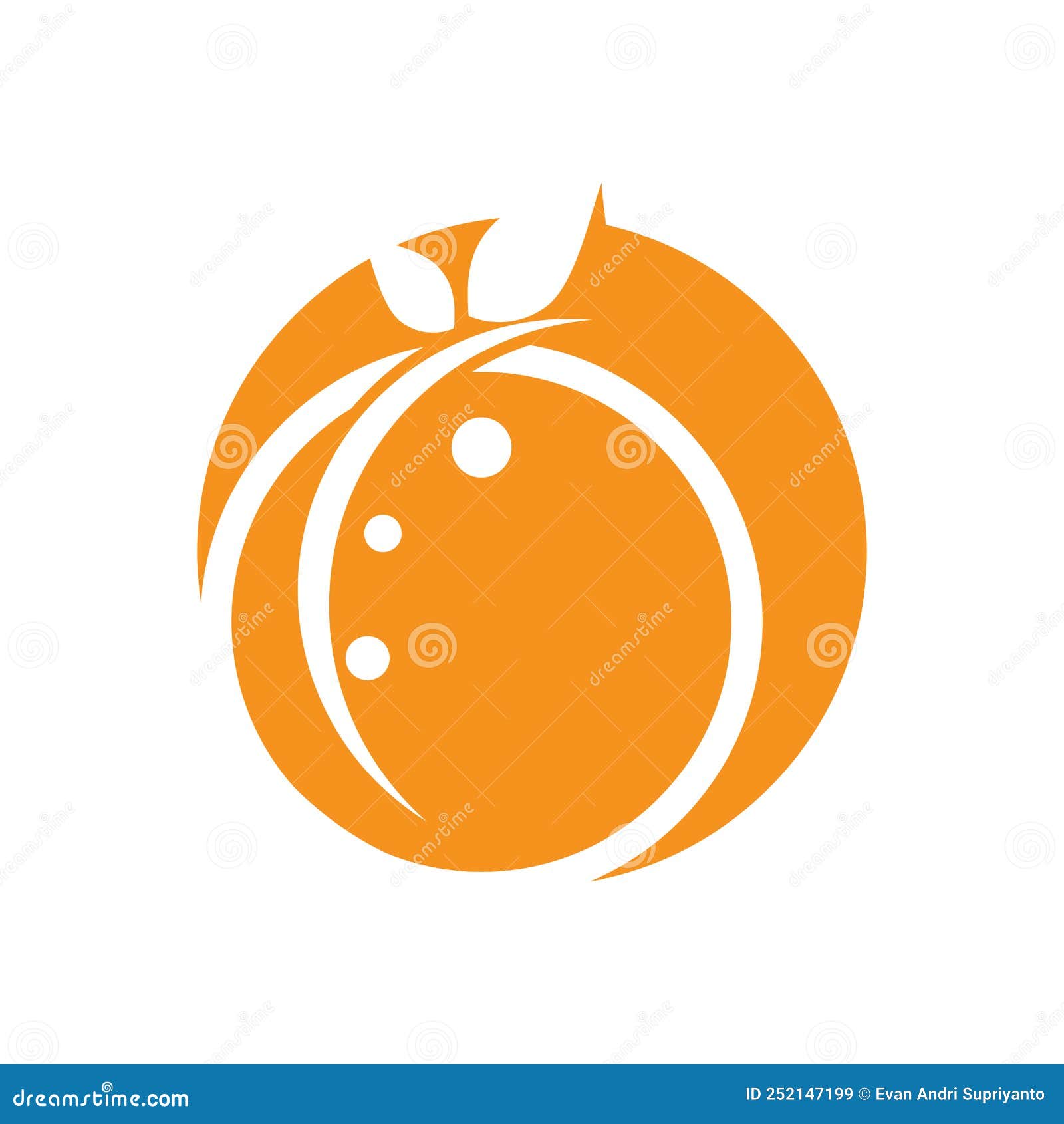 Orange Logo Design Vector Icon Illustration Design Stock Vector