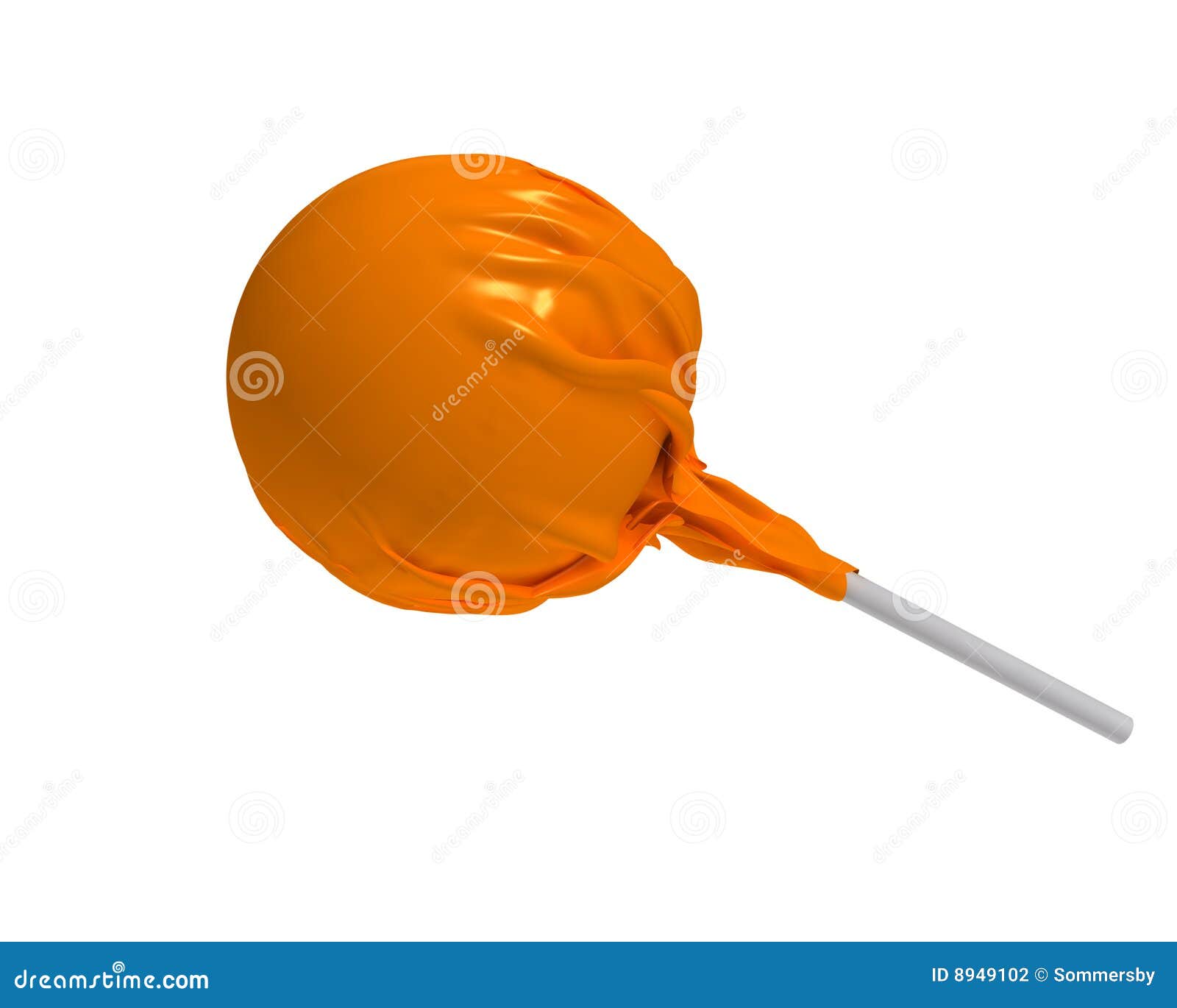 Orange lollipop stock illustration. Illustration of abstract 8949102