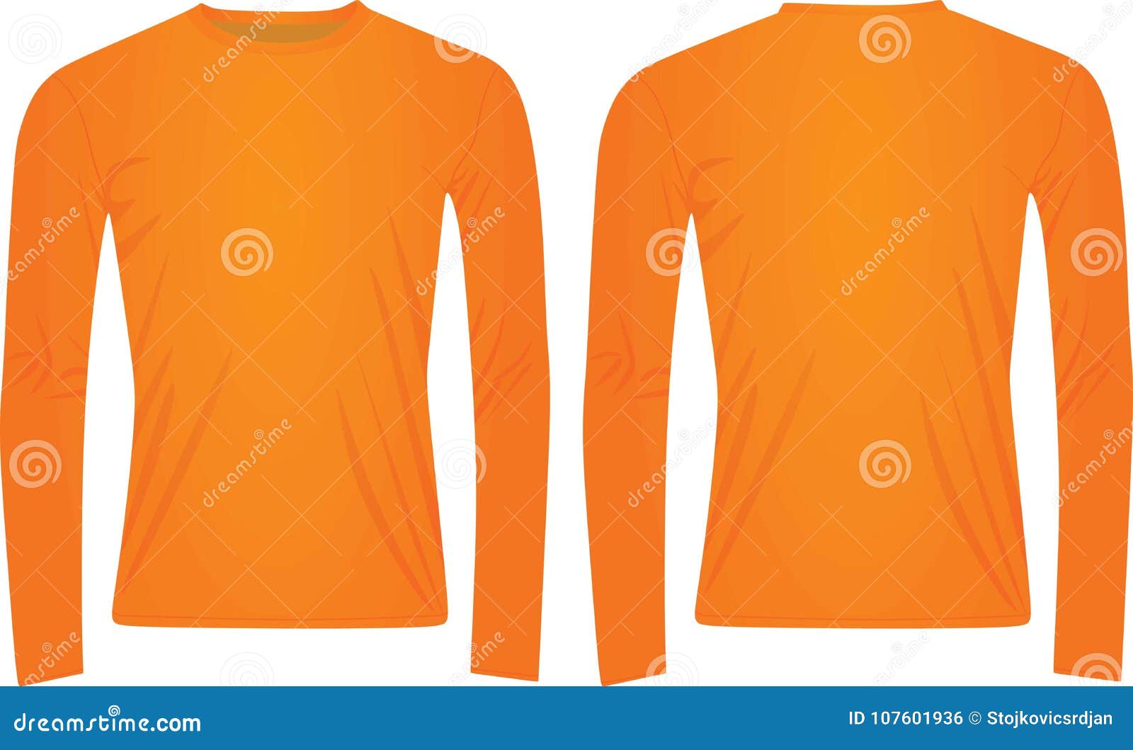 Download Orange Long Sleeved T Shirt Stock Vector - Illustration of ...