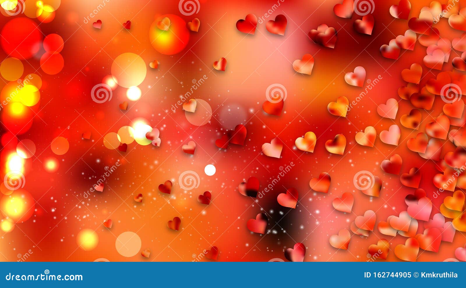 Orange Love Background Vector Image Stock Vector Illustration of 14th