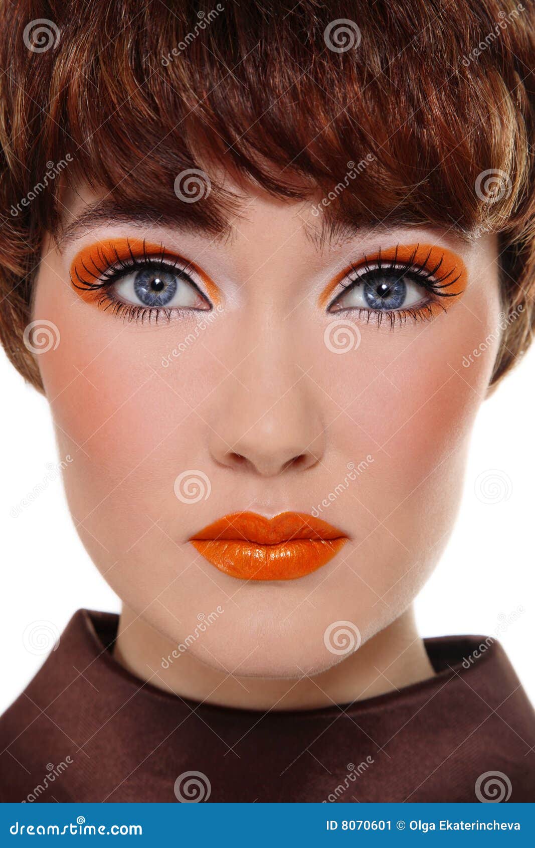 Orange makeup stock image. Image of skincare, femininity - 8070601